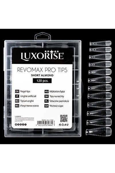 LUXORISE Vârfuri reutilizabile REVOMAX PRO TIPS scurte, migdale, pentru Polyg...