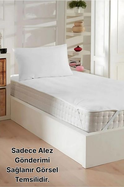 CMKStore Microfiber Water - Liquid Proof 4 Corner Rubber Mattress Protector Mattress Sheet White Single 90-190 Cm