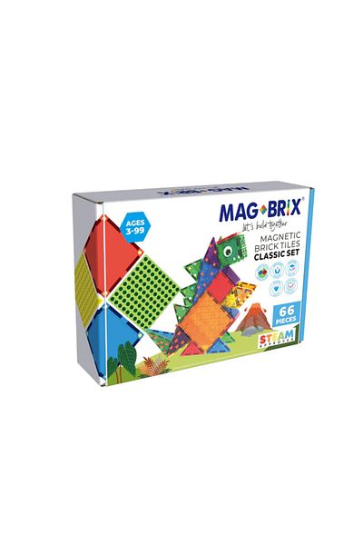 Magblox Magnetic set Magbrix 66 translucent pieces