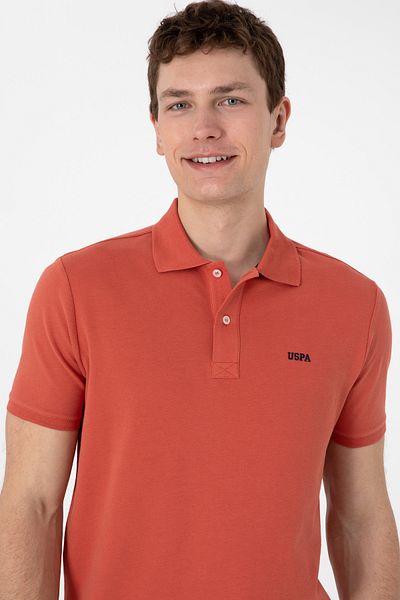 U.S. Polo Assn. Ανδρικό μπλουζάκι με κανονική εφαρμογή Polo Collar Powder Basic 50306007-VR042