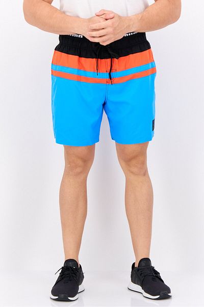 Puma Men Drawstring Brand Logo Board Short, Multicolor