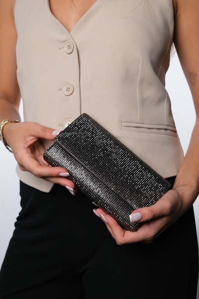 LuviShoes حقيبة فستان سهرة نسائية من SADIE بلاتينيوم ستون