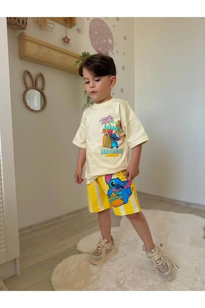 RAPAPA Boy's Summer Short Sleeve Shorts Suit 1206S