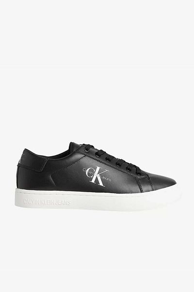 Calvin Klein Men's Sneakers - Side and Tongue Detailed, Logo Stylish Looking Black