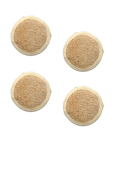 Zencefil Organik 4 Pieces Natural Pumpkin Fiber Oval Facial Scrub Exfoliating...