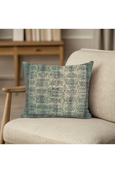 TURKISHRUG KINGDOM غطاء وسادة مربع مطبوع رقميًا بألوان نابضة بالحياة