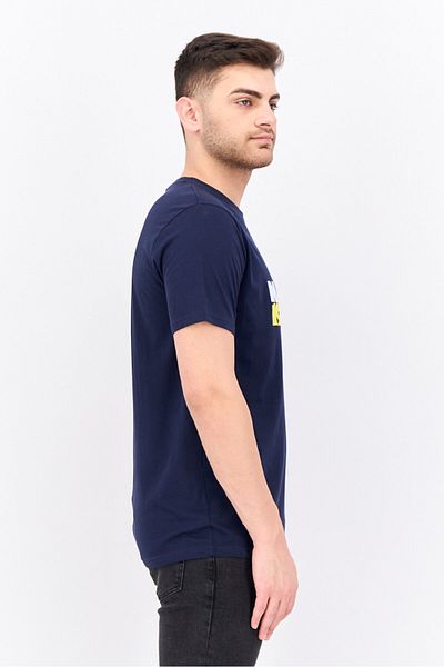 Nautica تي شيرت رجالي باللون الأزرق الداكن N1M01671