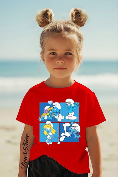 New Shine Şi̇Ri̇Nler Printed Oversi̇Ze Children's T-Shirt