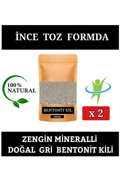 E.M.S AVM Bentonite Clay 200 Gr (2 X 100 Gr) Bentonite Clay in Fine Powder Form with Natural Gray Color.