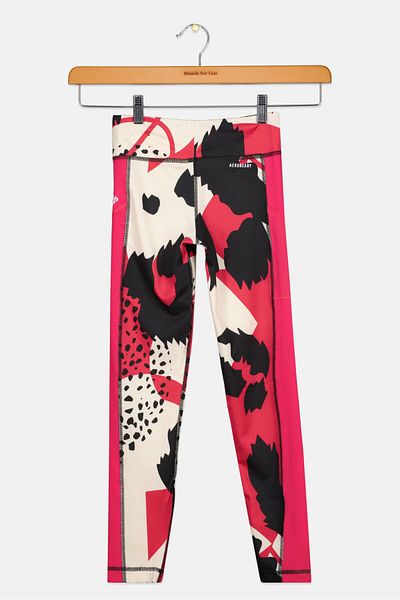 adidas Kids Girl Tight Fit Training Leggings, Pink Combo