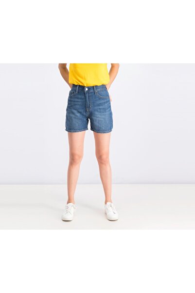 GAP شورت جينز قصير مريح للنساء، أزرق