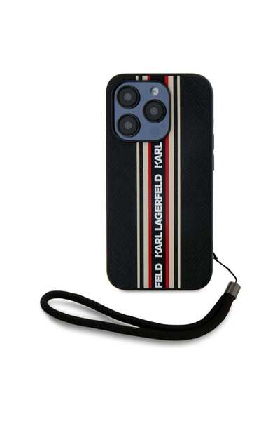 Karl Lagerfeld Case for IPhone 15 Pro, Karl Lagerfeld, Saffiano Athleisure, Red