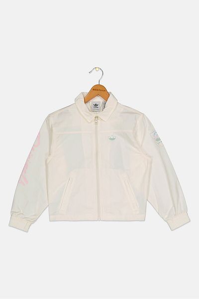 adidas Kids Boy Brand Logo Outdoor Jacket, Off White