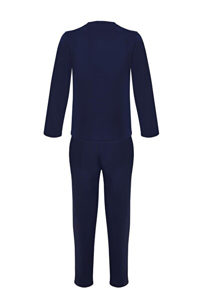 İmaj İmaj 8400 Navy Blue Color 4-Piece Men's Pajama Set