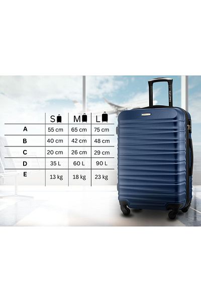 zagatto Cărucior ® Zg501 M, 60l, 65x42x26 cm, albastru, 4 roți la 360°, mâner telescopic