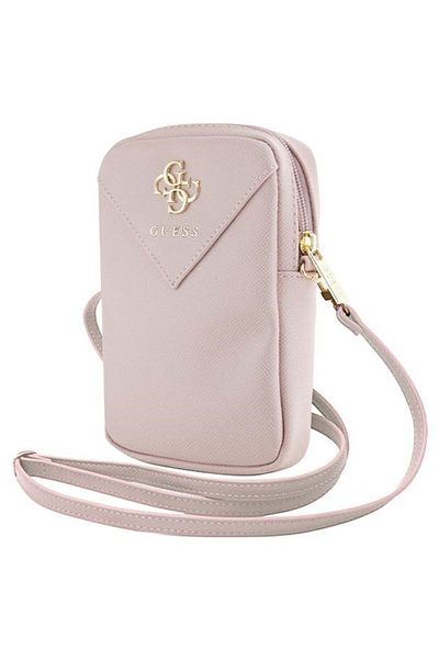Guess Bag, Eco Leather, Zip Triangle 4g, Pink