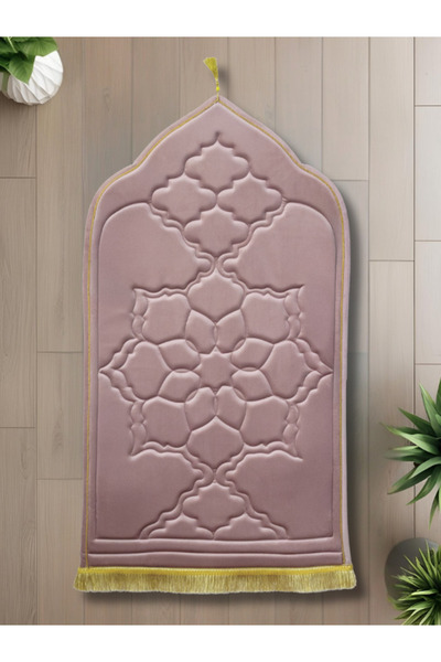 Naffabric İpek Kadife Konforlu Kapitone Seccade - Ortopedik Diz Ağrıtmayan Sü...