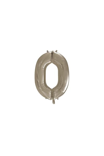 TATLI GÜNLER 34" Foil Balloon Number 0 Champagne