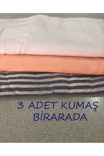 turkanlarhome Linen 1 Meter Piece Fabrics (3 Colors Available)