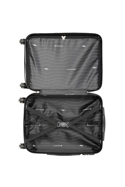 zagatto Troler de cabină ® ZG504 ABS, 35L, 55x40x20 cm, Grafit, Compatibil cu Ryanair/Wizz Air
