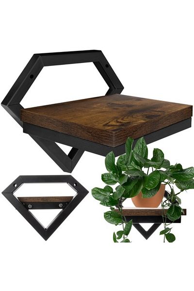 zola Suport suspendat de perete, pentru plante, decoratiuni, greutate maxim suportata 10 kg, 19x23x20 cm