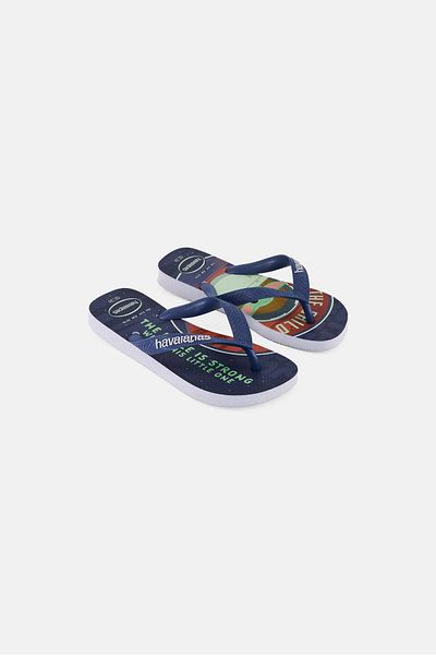 Havaianas حذاء يوغا للأطفال من ستار وورز سهل الارتداء، أزرق داكن