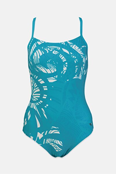 ARENA بدلة سباحة نسائية من قطعة واحدة مبطنة وغير مبطنة باللون الفيروزي