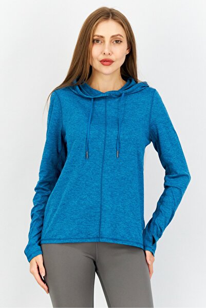 Head Women Sportswear Fit Long Sleeve Outdoor Sweatshirts, Teal Blue