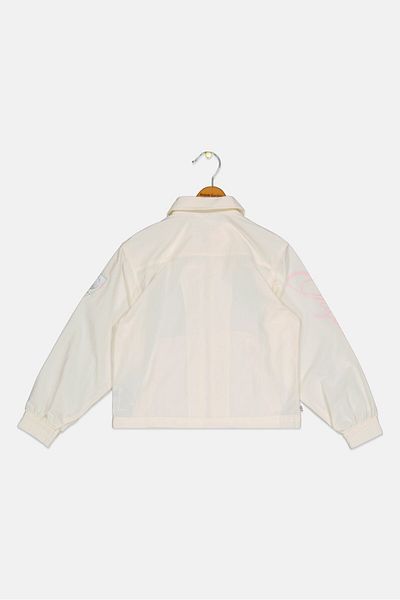 adidas Kids Boy Brand Logo Outdoor Jacket, Off White