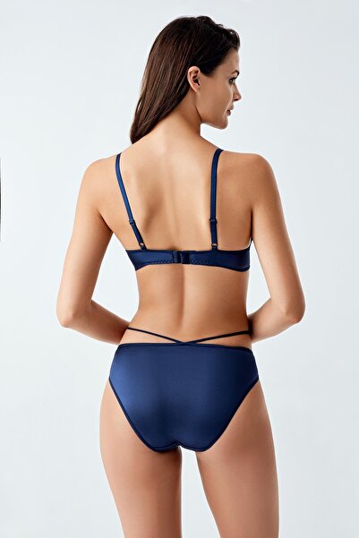 LUW 6110 Синій бюстгальтер з наповнювачем і трусики, комплект з 2 предметів