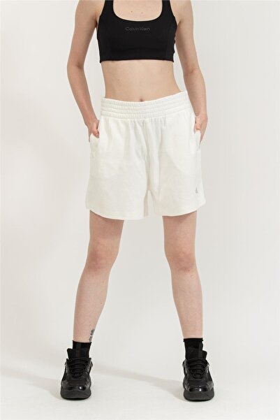 Calvin Klein Waffle Loose Kadın Bermuda Şort Gri