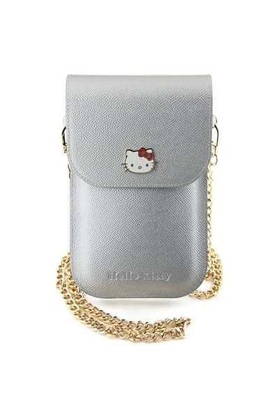 Hello Kitty Bag, Eco-Leather, Metal Logo Chain, Silver