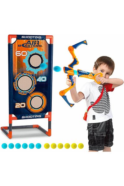 ACTION ONE Arma Air Blasters stil arc Action One cu tinta si 12 mingi EVA, 33x5.5x55cm