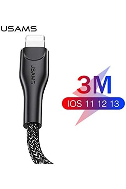 Usams كابل USB مضفر للشحن ونقل البيانات - 3 أمتار