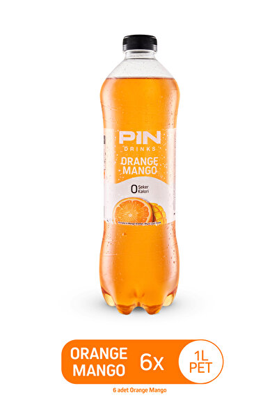 Pin Orange Mango Tropikal Beyaz Çay - Şekersiz & Kalorisiz - 1 Litre X 6 Adet Ice Tea