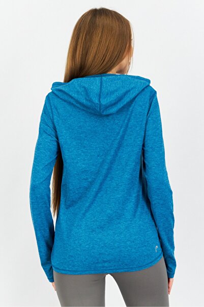 Head Women Sportswear Fit Long Sleeve Outdoor Sweatshirts, Teal Blue