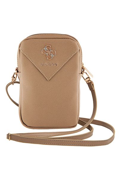 Guess Bag, Eco-leather, Zip Triangle 4g, Bej
