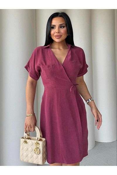 EGZOTİK ASORTİK Side Tie Short Dress