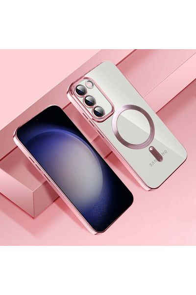 SKYDDAR INNOVATION Case for Samsung Galaxy S24 Fe, Luxury Shield Magsafe, Shockproof Protection, Gold, sticker set