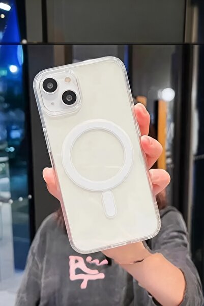 ProNorth IPhone 13-14 Uyumlu Kılıf Kablosuz Şarj Destekli Köşe Korumalı Şeffa...