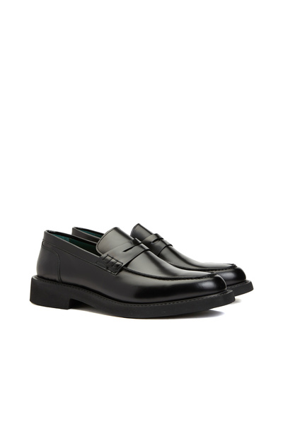 George Hogg Siyah Erkek Deri Loafer