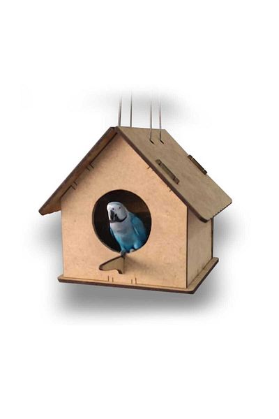 YAHO OYUNCAĞIN DOĞAL HALİ Wooden Paintable Bird House