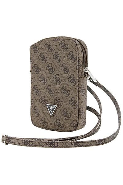 Guess Bag, Eco-leather, Zip Triangle 4g, Brown