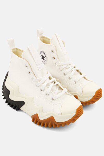 Converse حذاء ستار موشن كاجوال برباط وأكمام عالية للأولاد، أبيض