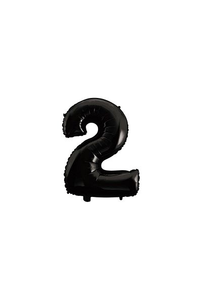TATLI GÜNLER 26" Foil Balloon Number 2 Matte Black-Helium