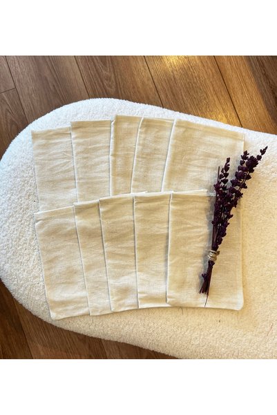 MEKİK BUTİK 10 Pieces of 10X15 Raw Cloth Bags - Multi-Purpose Cloth Bags - Henna Bags - Lavender Bags - Cloth Bags