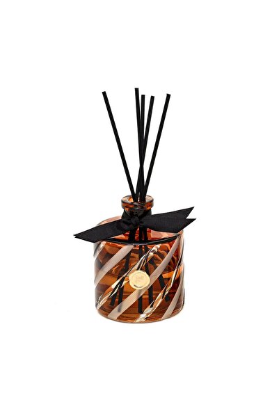 Missi 500 ml Kahverengi Spiral Kesme Cam Şişe Dark Amber Oda Kokusu