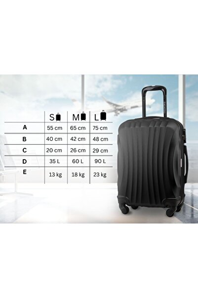 zagatto Troler Cabina, Negru, 55x40x20cm, troller, Bagaj de mana, Valiza Cabina, 4 Roti, Cifru, ABS, ZG505C