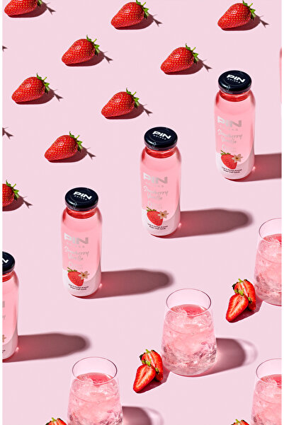 Pin Strawberry Vanilla Beyaz Çaylı Özel Seri - Şekersiz & Kalorisiz 250 Mlx12 Adet Ice Tea