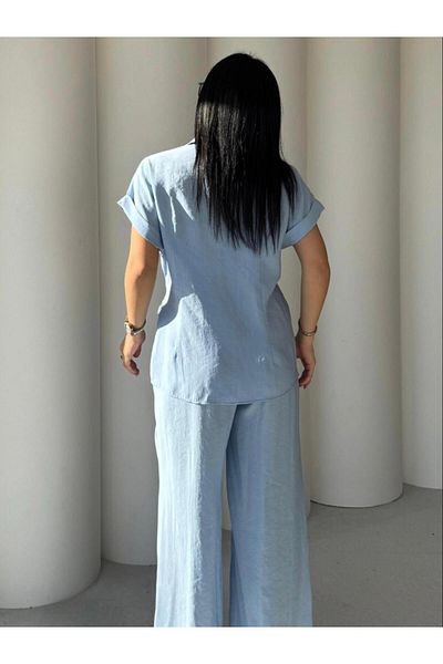 EGZOTİK ASORTİK Side Tie Shirt Pants Set